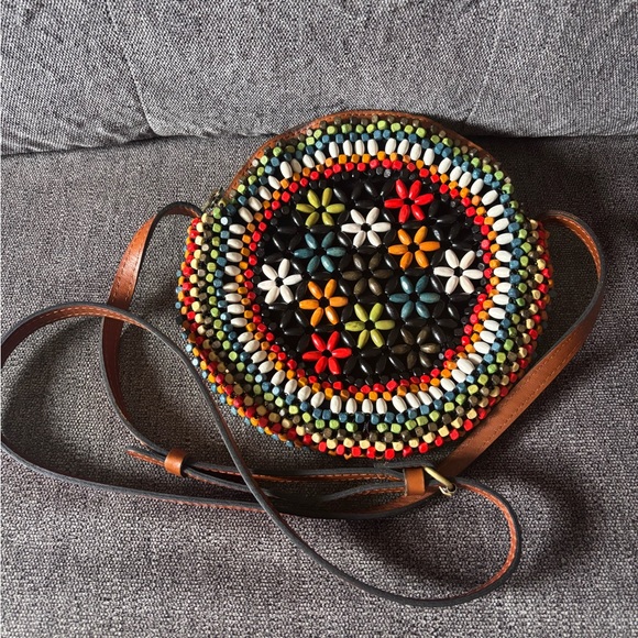 Patricia Nash Handbags - Patricia Nash Multicolor Beaded Round Crossbody Bag